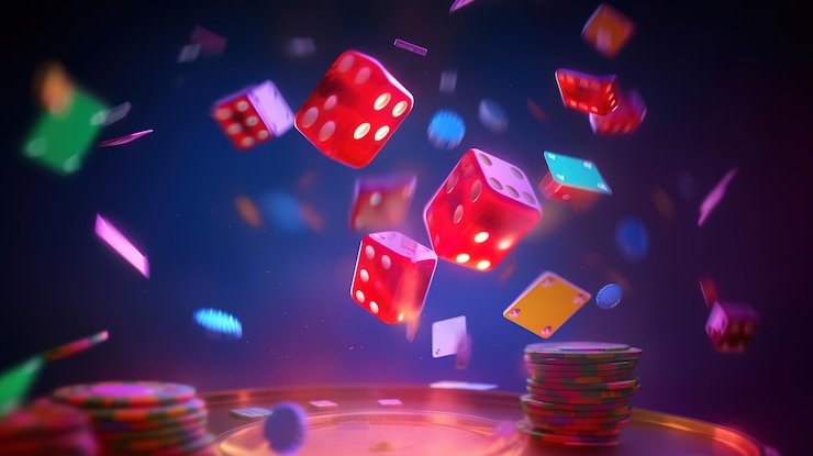 Antarmuka penempatkan taruhan Lightning Dice